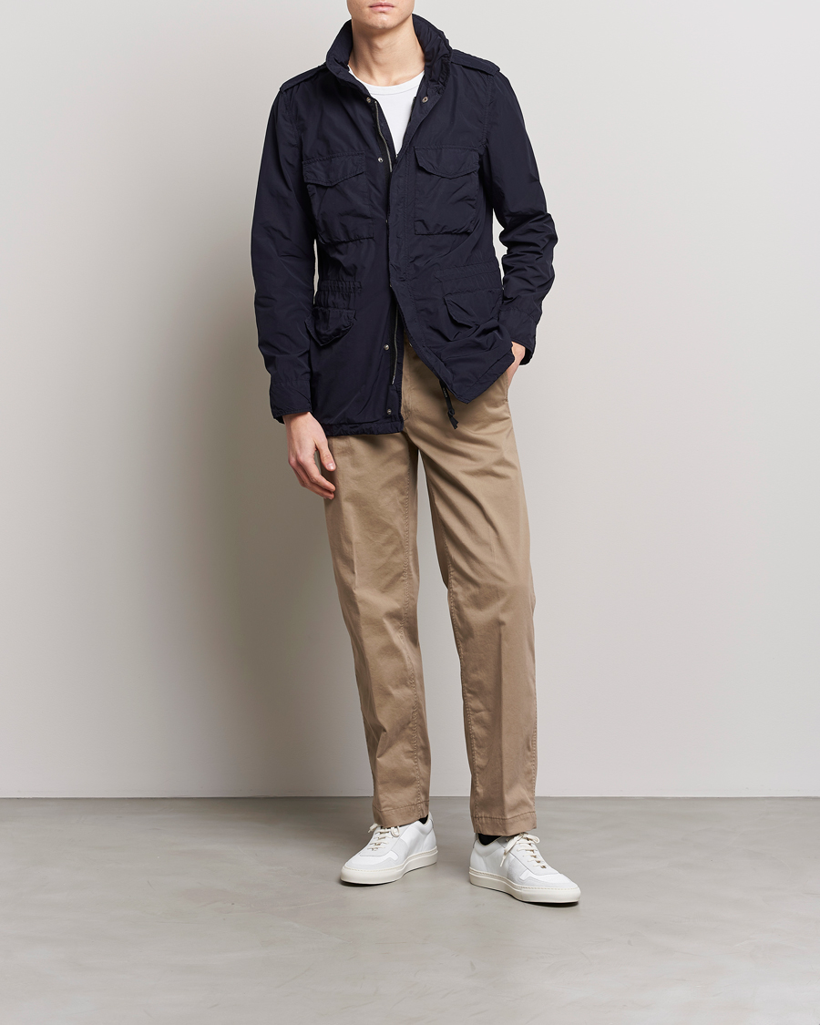 Herren | Jacken | Aspesi | Giubotto Garment Dyed Field Jacket Navy