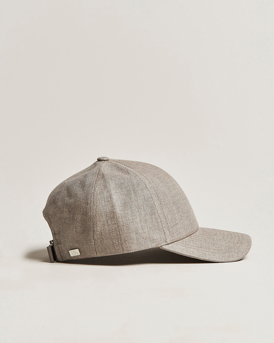 Herren | Varsity Headwear Linen Baseball Cap Argent Khaki | Varsity Headwear | Linen Baseball Cap Argent Khaki