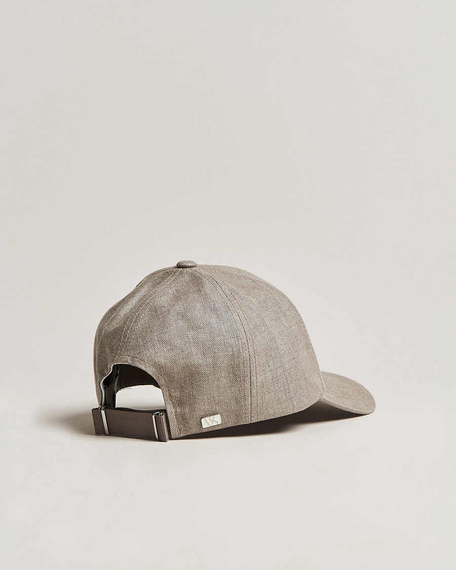 Herren | Hüte & Mützen | Varsity Headwear | Linen Baseball Cap Argent Khaki