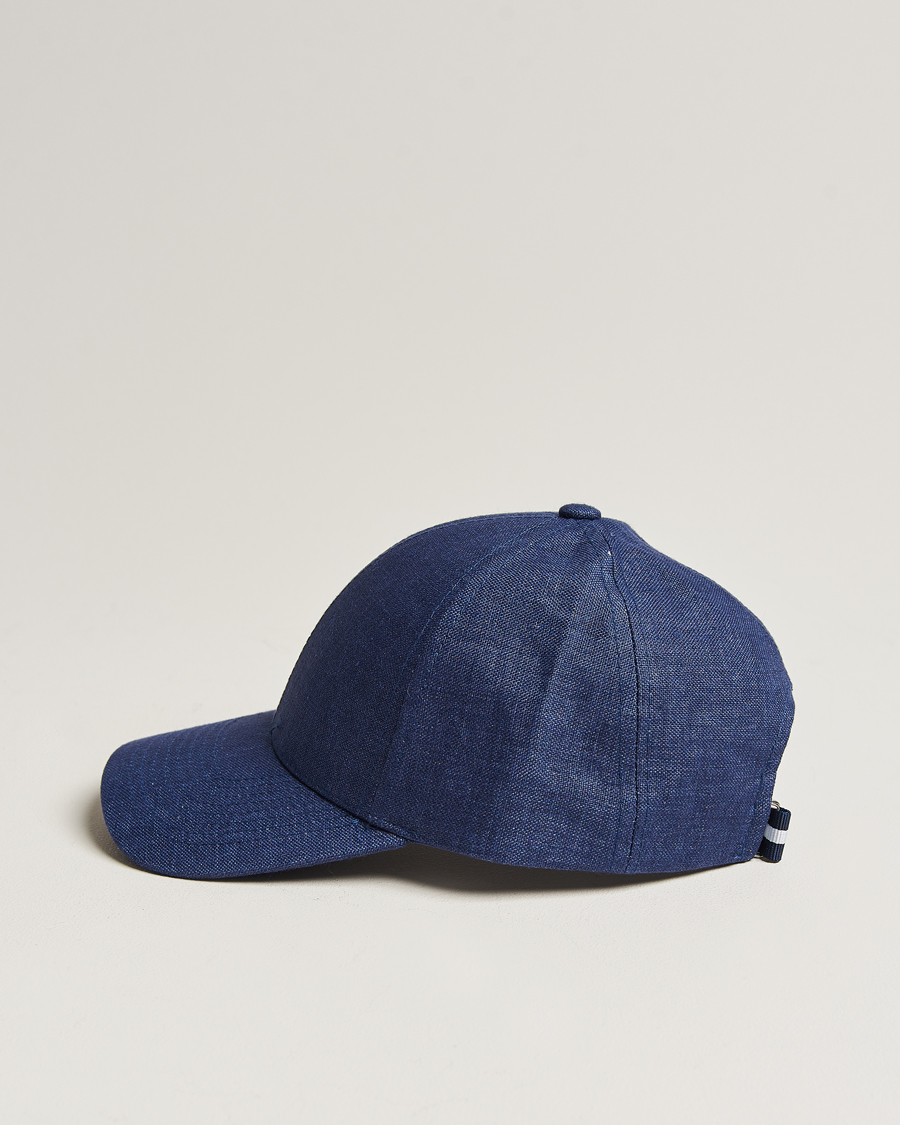 Herren | Hüte & Mützen | Varsity Headwear | Linen Baseball Cap Oxford Blue