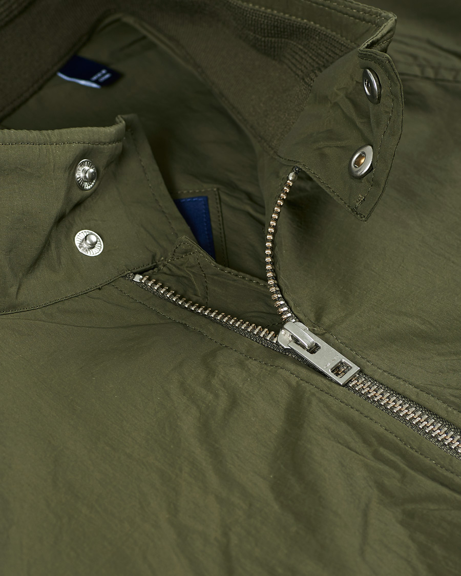 Herren | Jacken | GANT | Nylon Harrington Jacket Dark Leaf