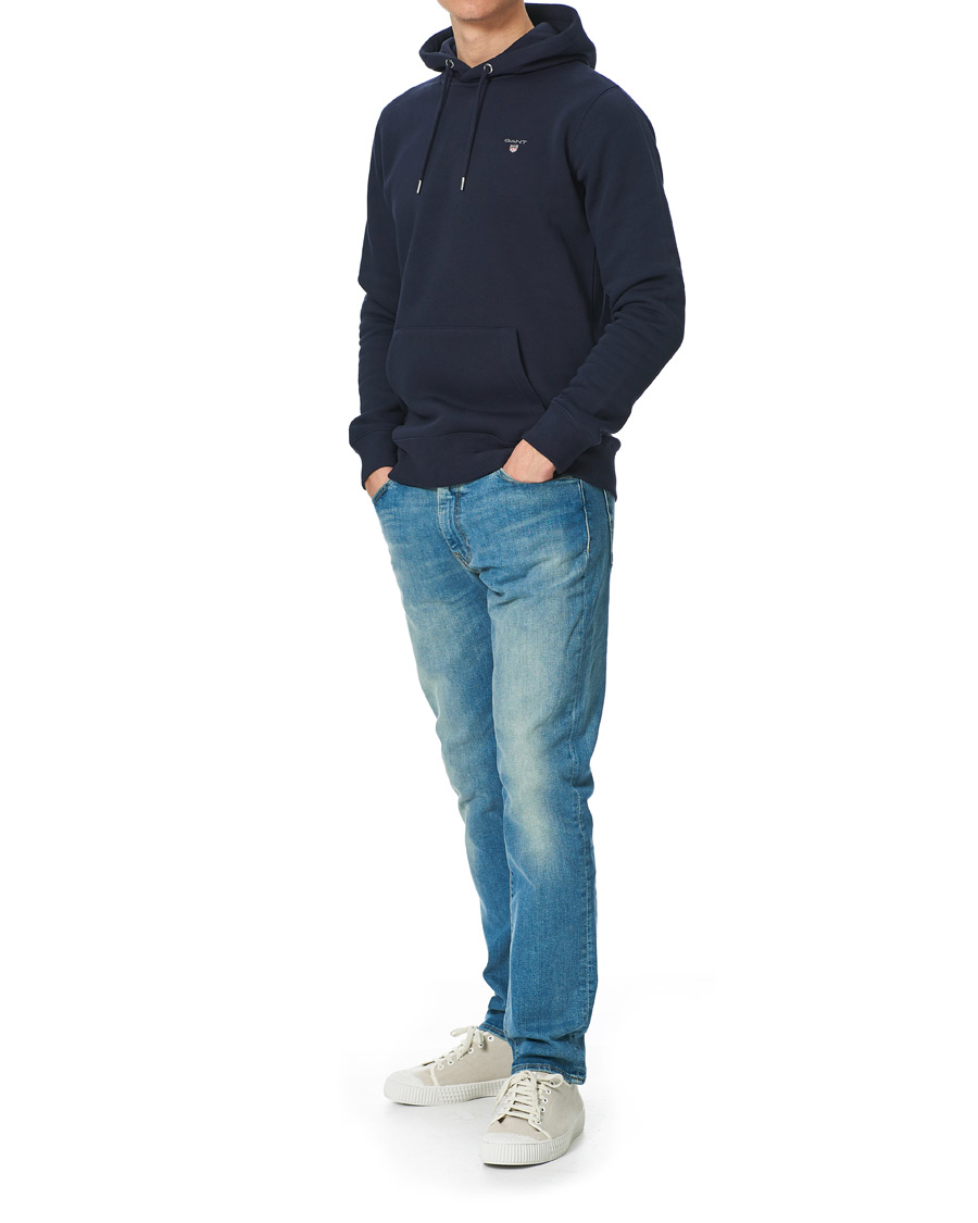 Herren | Pullover | Gant | Original Shield Logo Hoodie Evening Blue