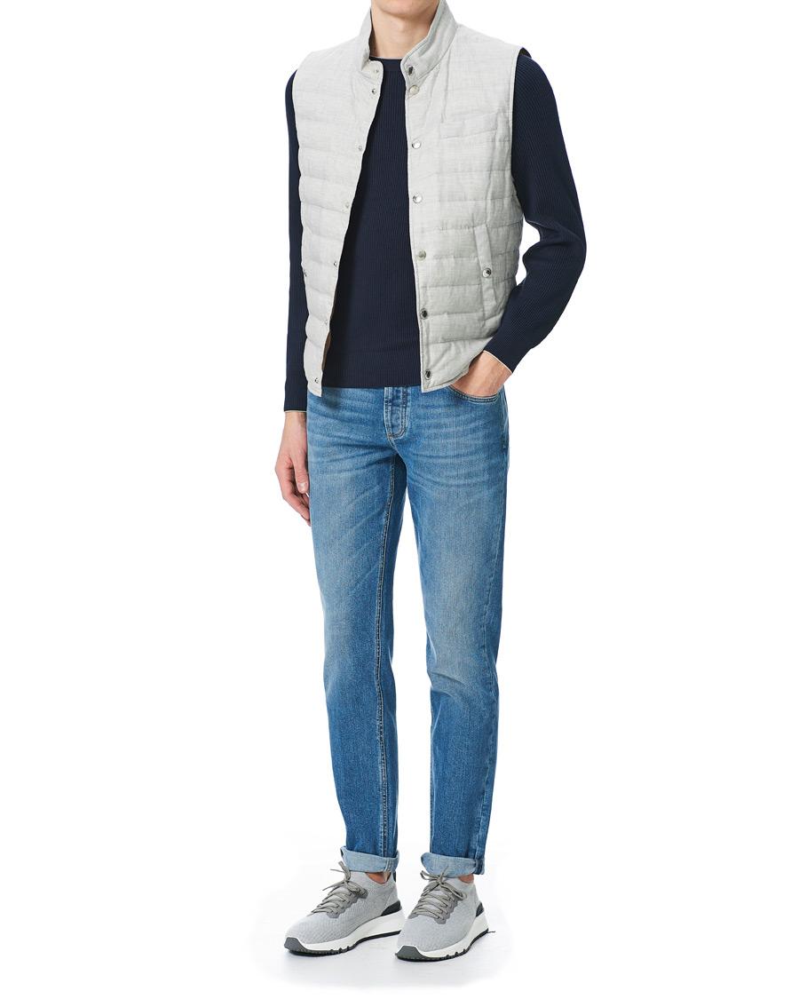 Herren | Pullover | Brunello Cucinelli | Rib Stitch Navy