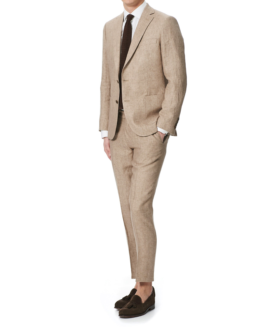 Herren | Sakkos | Morris | Sebastian Linen Patch Pocket Blazer Khaki