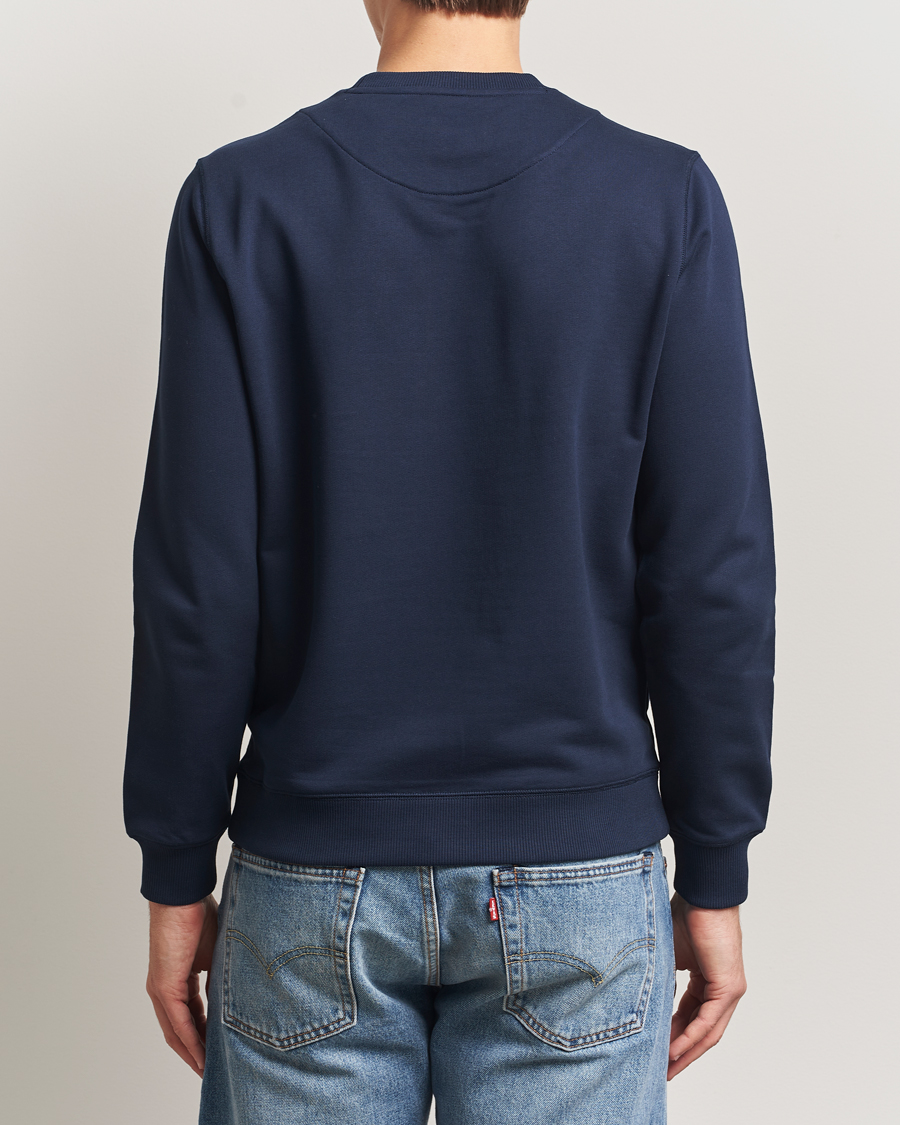 Herren | Pullover | Stenströms | Cotton Collage Crew Neck Navy