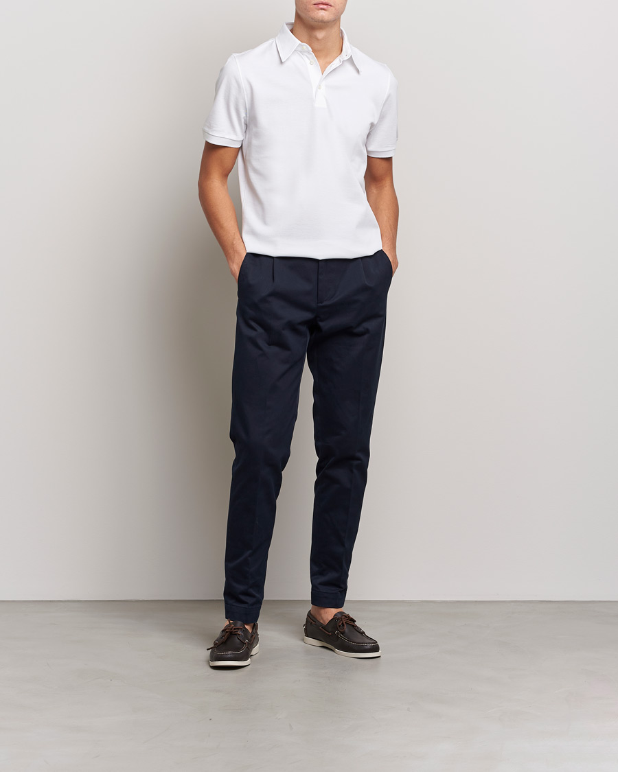 Herren | Poloshirts | Stenströms | Cotton Polo Shirt White