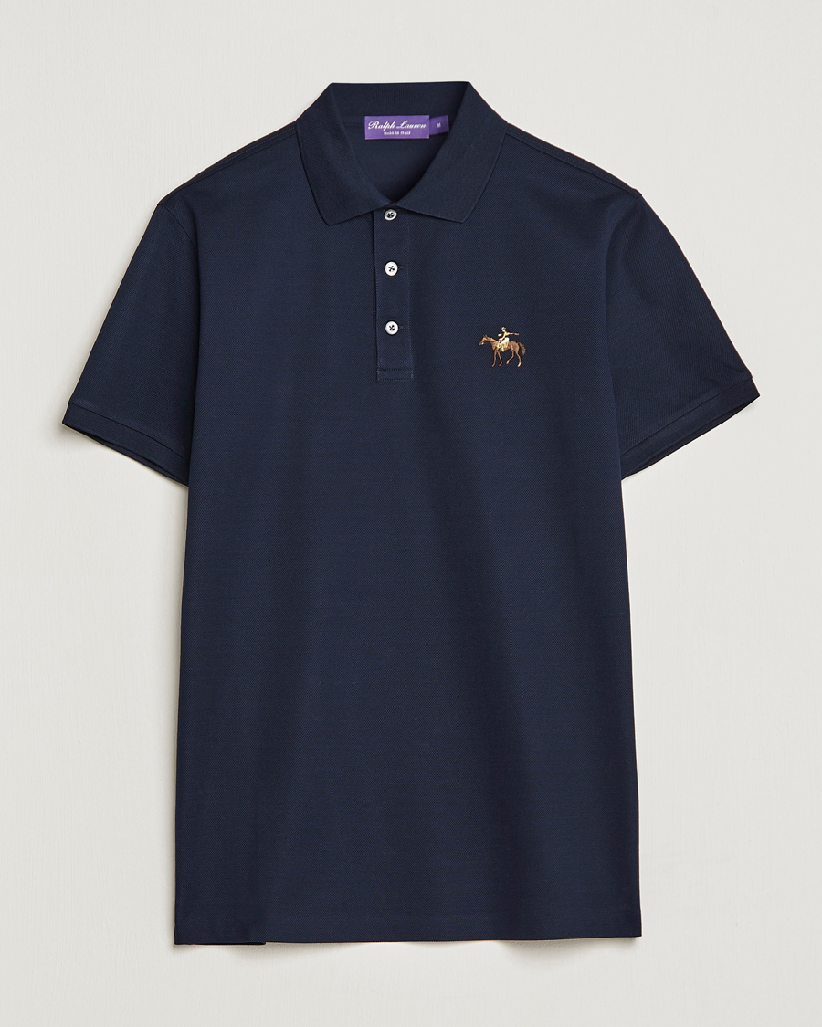 Herren | Poloshirts | Ralph Lauren Purple Label | Mercerized Cotton Polo Chairman Navy