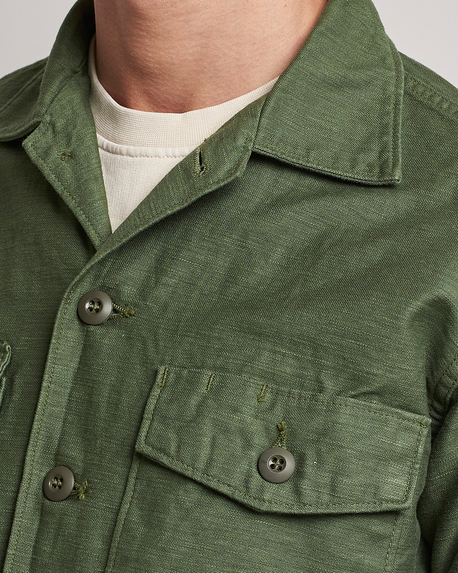 Herren | Hemden | orSlow | Cotton Sateen US Army Overshirt Green