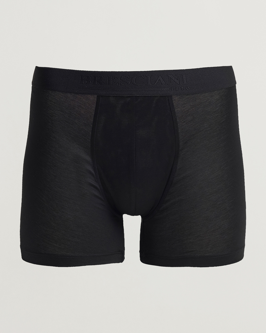 Herren | Unterwäsche | Bresciani | Cotton Boxer Trunk Black