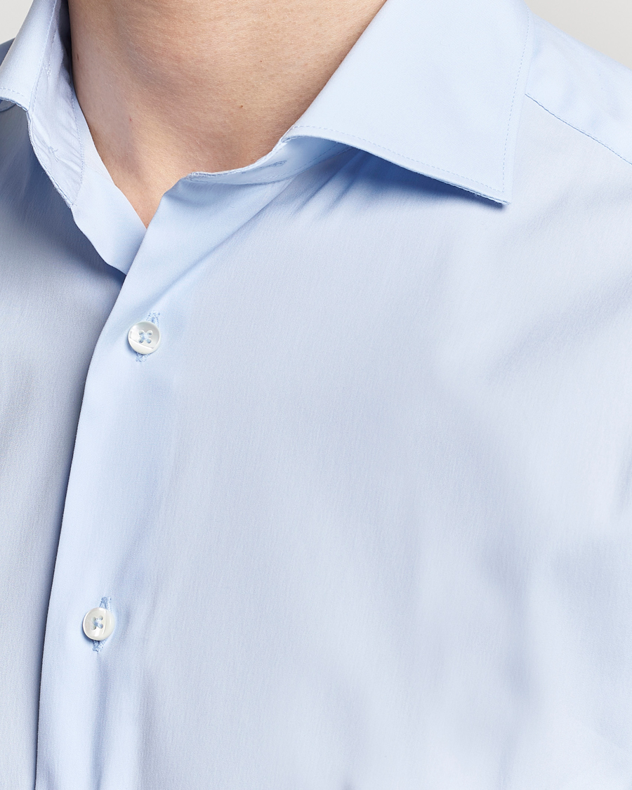 Herren | Hemden | Canali | Slim Fit Cotton/Stretch Shirt Light Blue