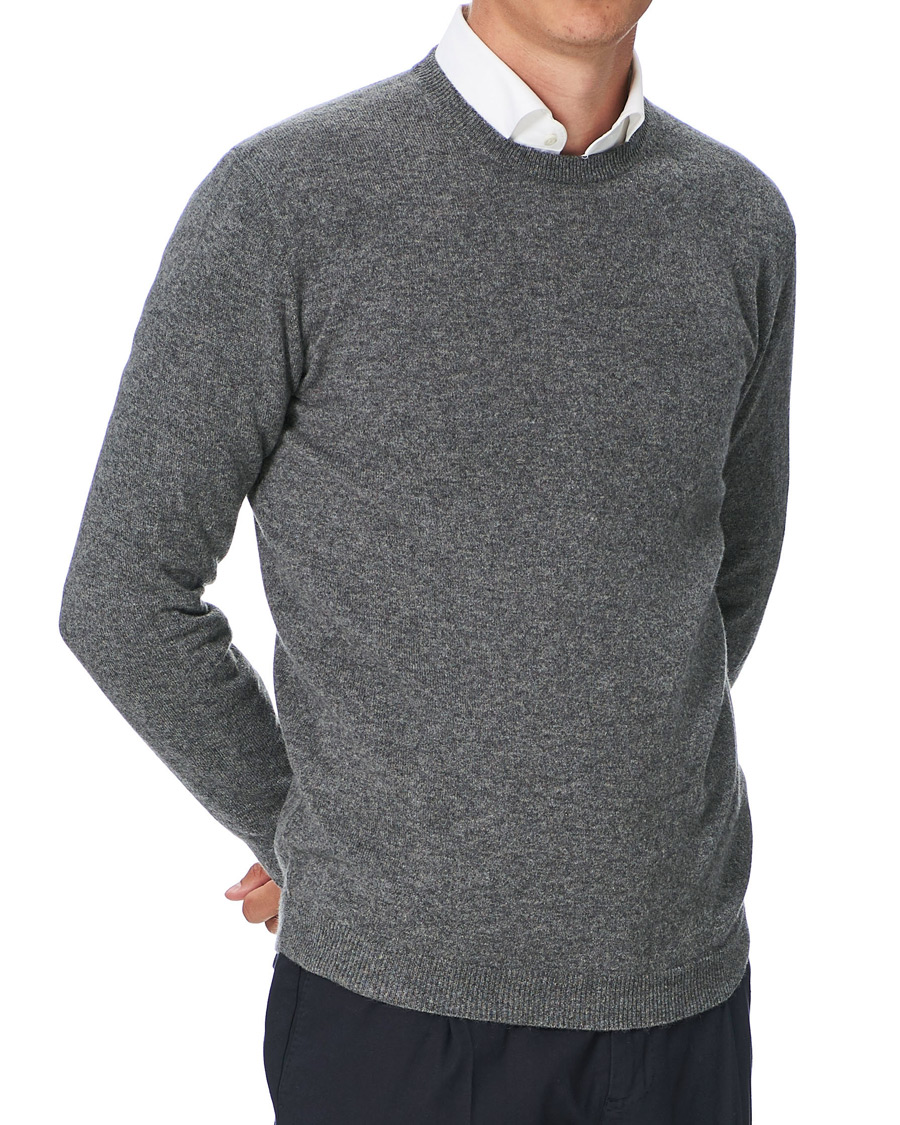Herren | Pullover | People's Republic of Cashmere | Cashmere Roundneck Heather Grey