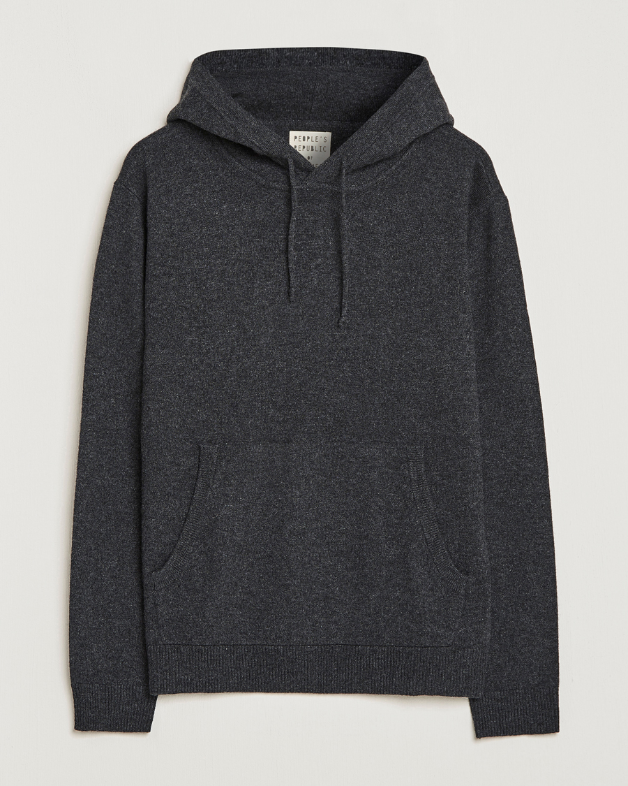 Herren | Pullover | People's Republic of Cashmere | Cashmere Hoodie Dark Grey