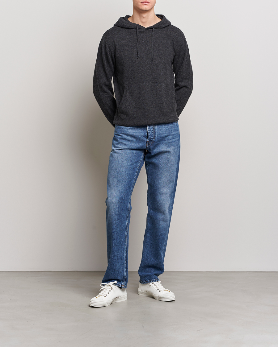 Herren | Pullover | People's Republic of Cashmere | Cashmere Hoodie Dark Grey