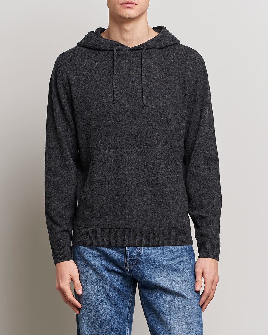 Herren | Pullover | People's Republic of Cashmere | Cashmere Hoodie Dark Grey