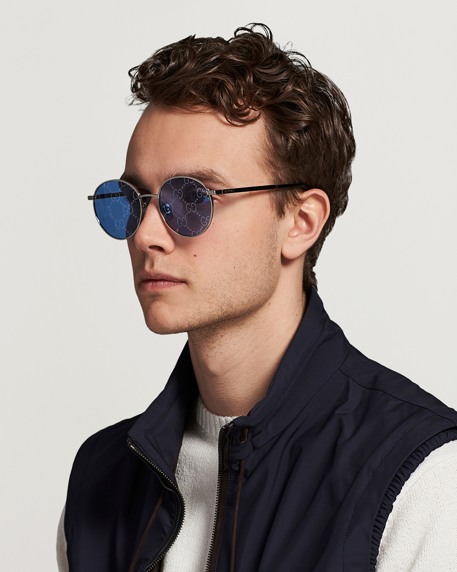 Herren | Eyewear | Gucci | GG0944SA Sunglasses Silver/Blue