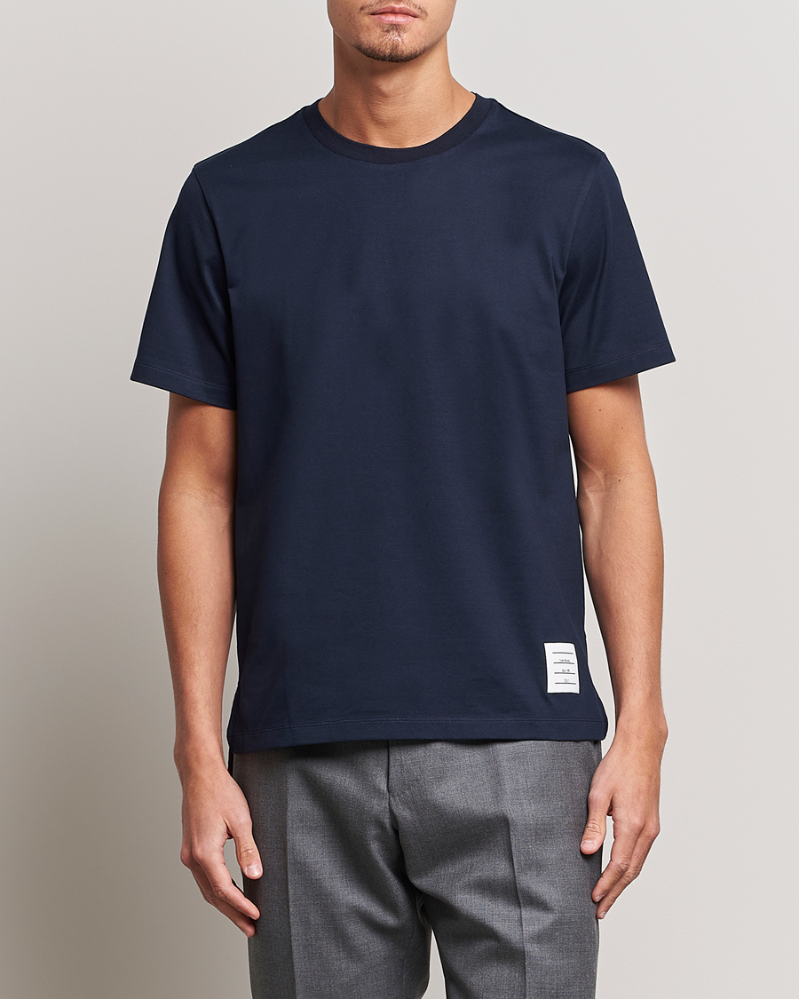 Herren | Kurzarm T-Shirt | Thom Browne | Relaxed Fit Short Sleeve T-Shirt Navy
