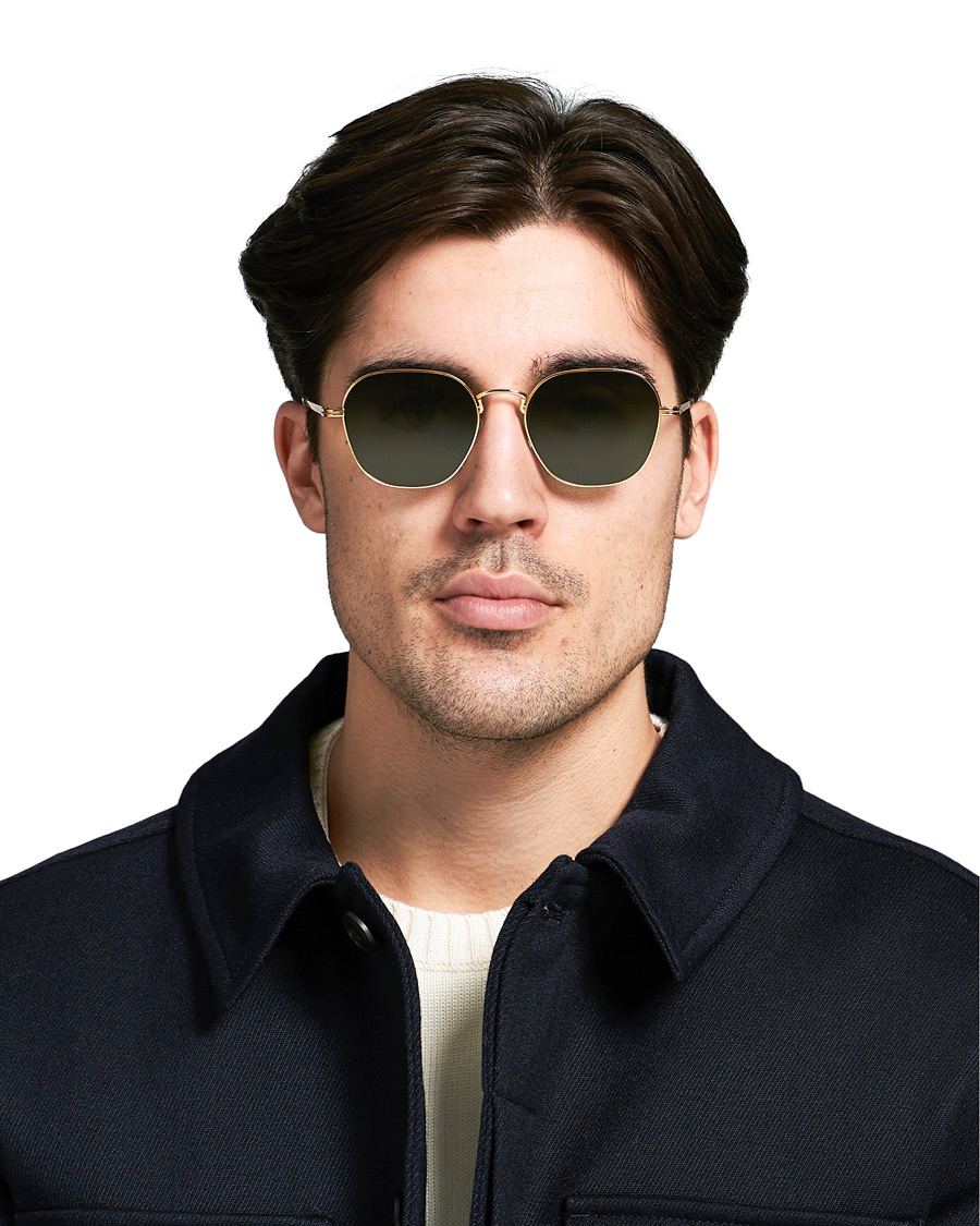 Herren | Ermenegildo Zegna EZ0174 Sunglasses Shiny Deep Gold/Green | Ermenegildo Zegna | EZ0174 Sunglasses Shiny Deep Gold/Green