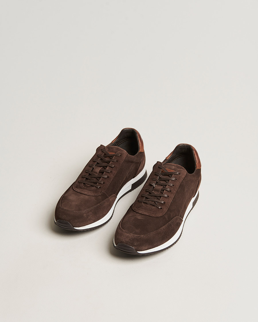 Herren | Sneaker | Loake Shoemakers | Bannister Running Sneaker Dark Brown Suede