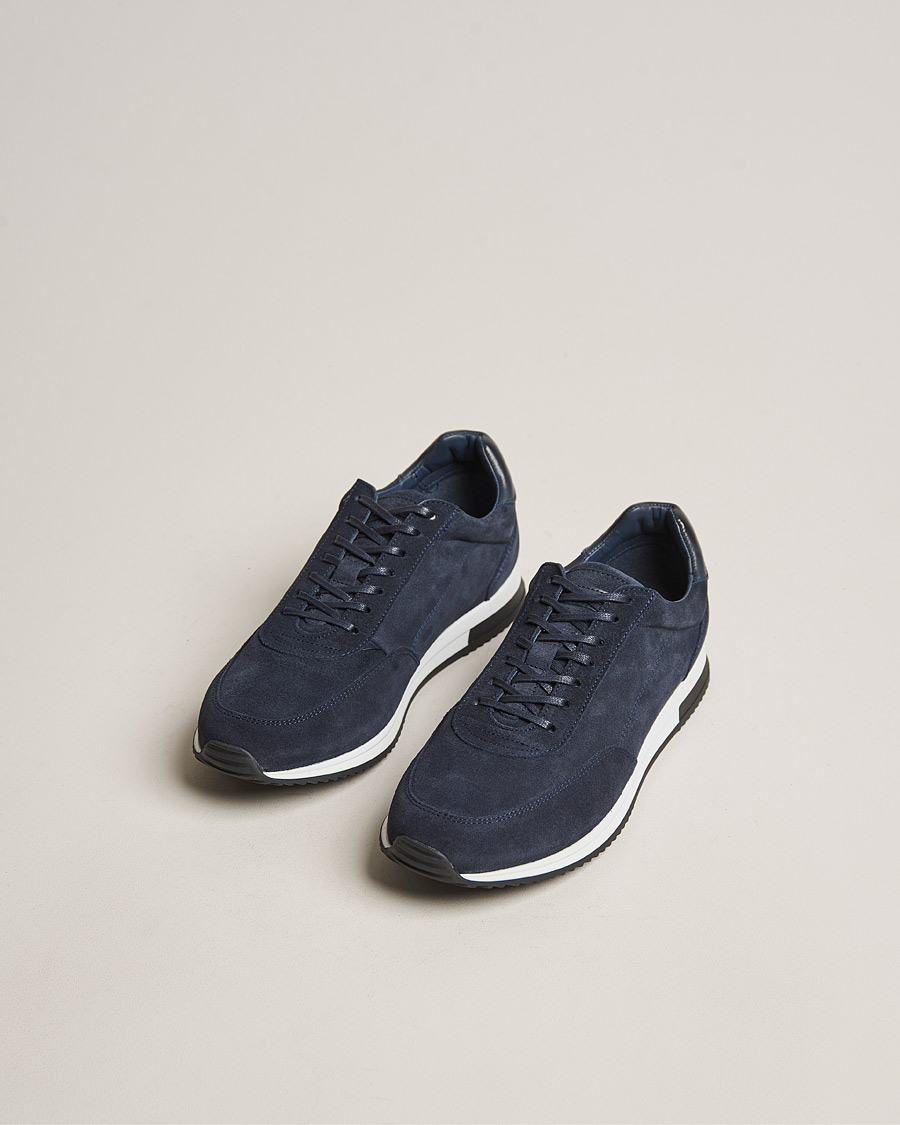 Herren | Schuhe | Design Loake | Loake 1880 Bannister Running Sneaker Navy Suede