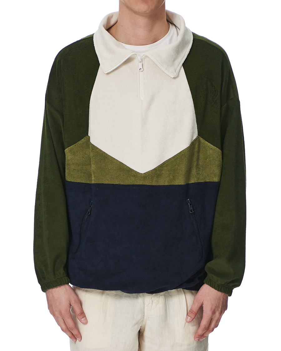 Herren | Pullover | Howlin' | Long Sleeve Terry Zip Sweat Dark Green