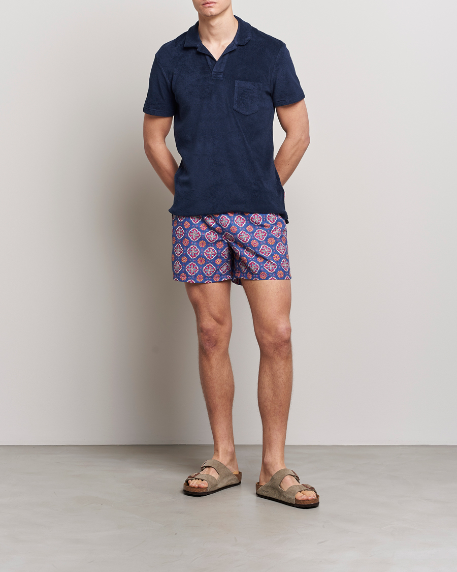 Herren | Ripa Ripa Maestrale Printed Swimshorts Blue/Red | Ripa Ripa | Maestrale Printed Swimshorts Blue/Red