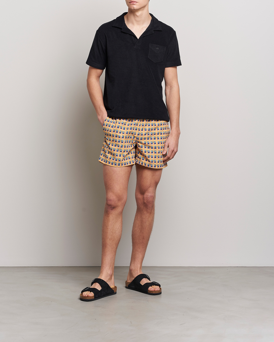 Herren | Badehosen | Ripa Ripa | Finestre Sul Mare Printed Swimshorts Yellow