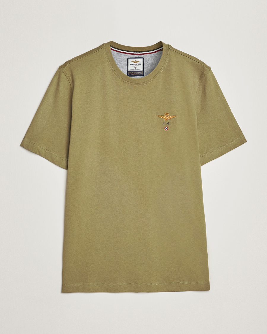 Herren | T-Shirts | Aeronautica Militare | TS1580 Crew Neck Tee Green