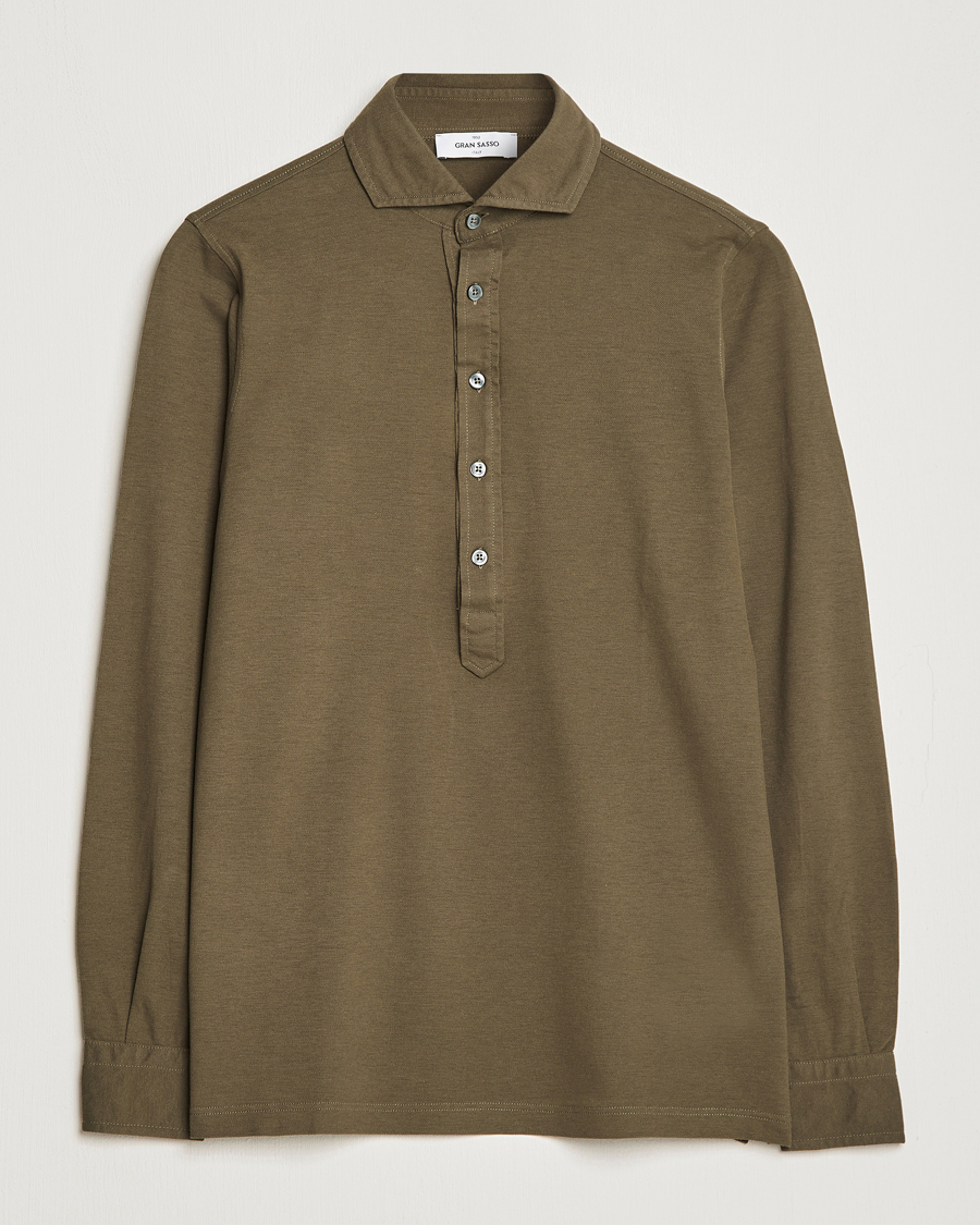 Herren | Hemden | Gran Sasso | Popover Shirt Dark Brown