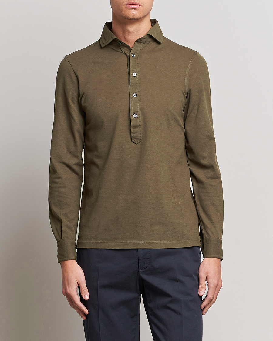 Herren | Hemden | Gran Sasso | Popover Shirt Dark Brown