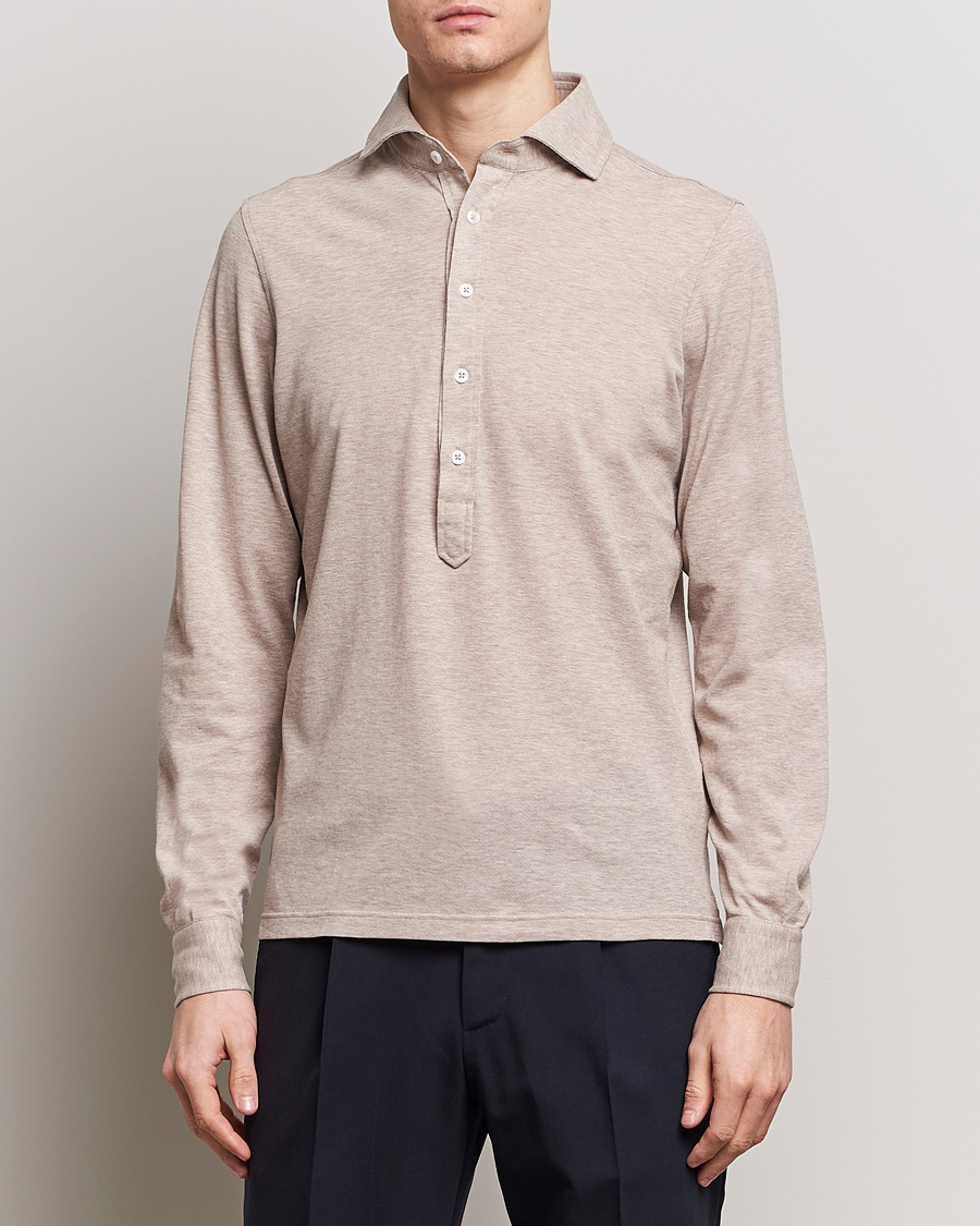 Herren | Hemden | Gran Sasso | Popover Shirt Beige
