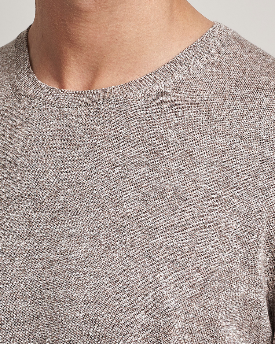 Herren | T-Shirts | Gran Sasso | Cotton/Linen Knitted Tee Beige
