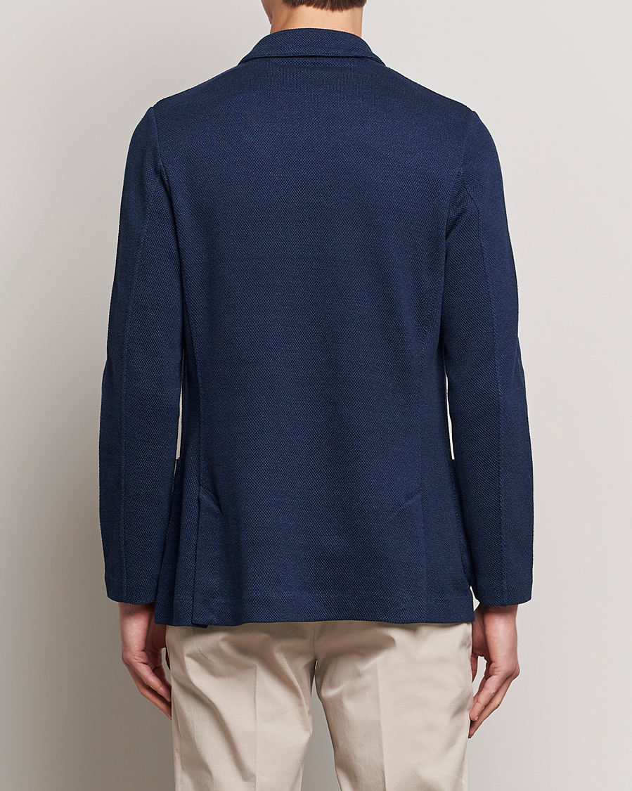 Herren | Sakkos | Gran Sasso | Structured Cotton/Linen Blazer Navy