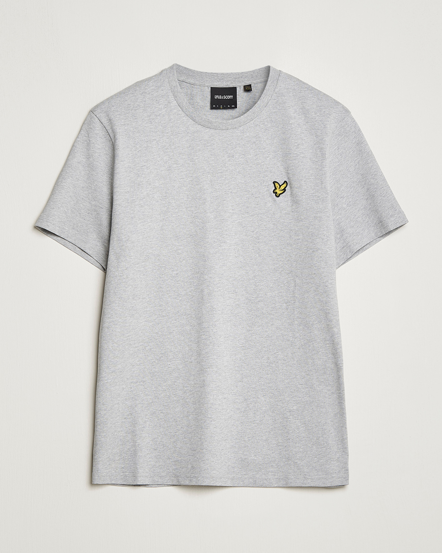 Herren | T-Shirts | Lyle & Scott | Crew Neck Organic Cotton T-Shirt Light Grey Marl