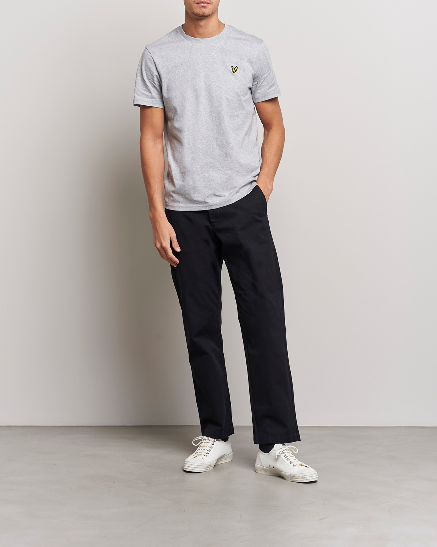Herren | T-Shirts | Lyle & Scott | Crew Neck Organic Cotton T-Shirt Light Grey Marl