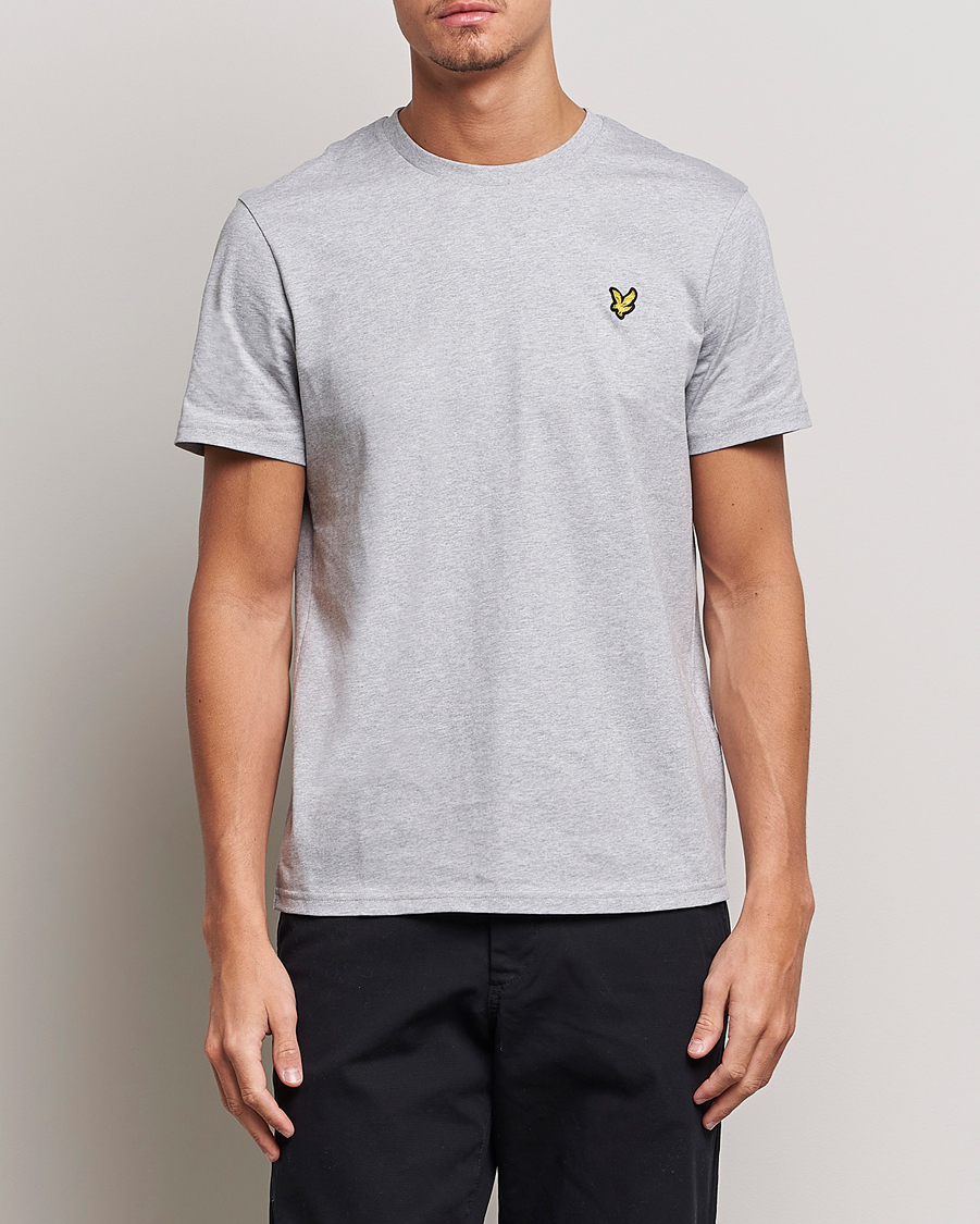 Herren | T-Shirts | Lyle & Scott | Crew Neck Organic Cotton T-Shirt Light Grey Marl