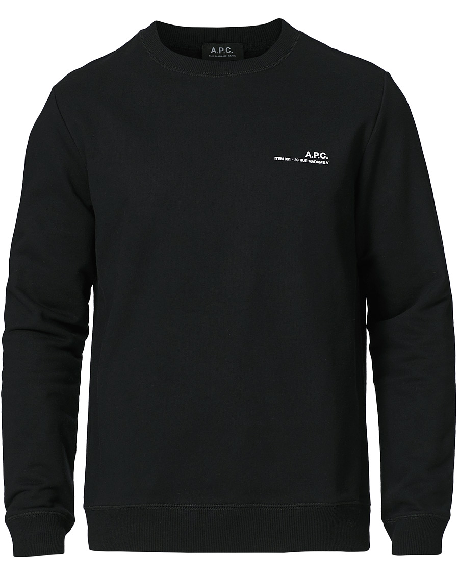 Herren | Pullover | A.P.C. | Item Crew Neck Sweatshirt Black