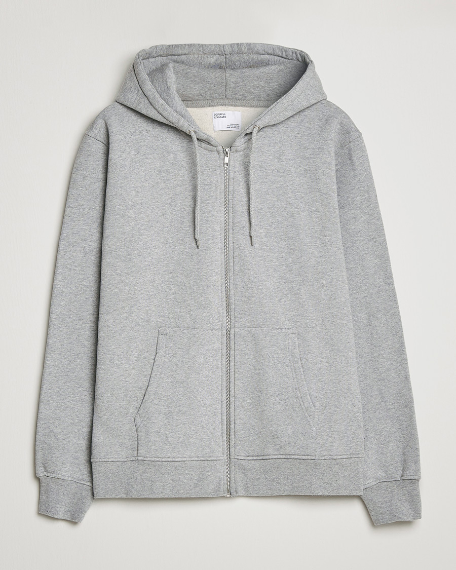 Herren | Pullover | Colorful Standard | Classic Organic Full Zip Hood Heather Grey