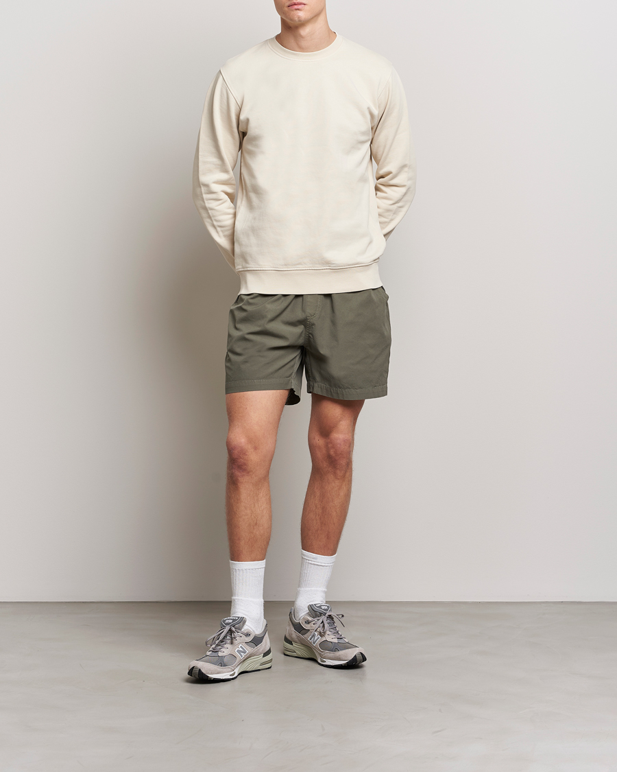 Herren | Shorts | Colorful Standard | Classic Organic Twill Drawstring Shorts Dusty Olive