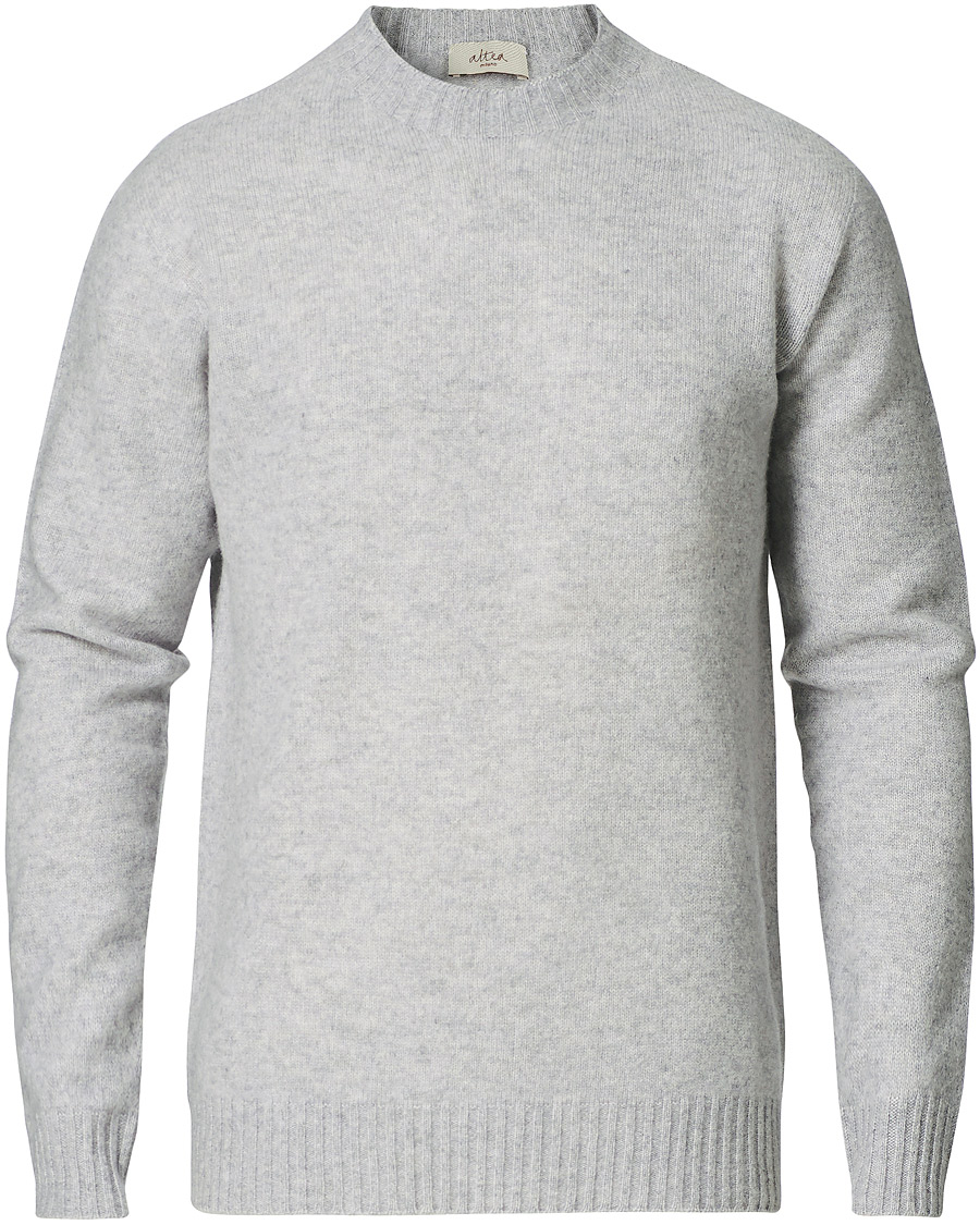 Herren | Pullover | Altea | Wool/Cashmere Crew Neck Sweater Light Grey