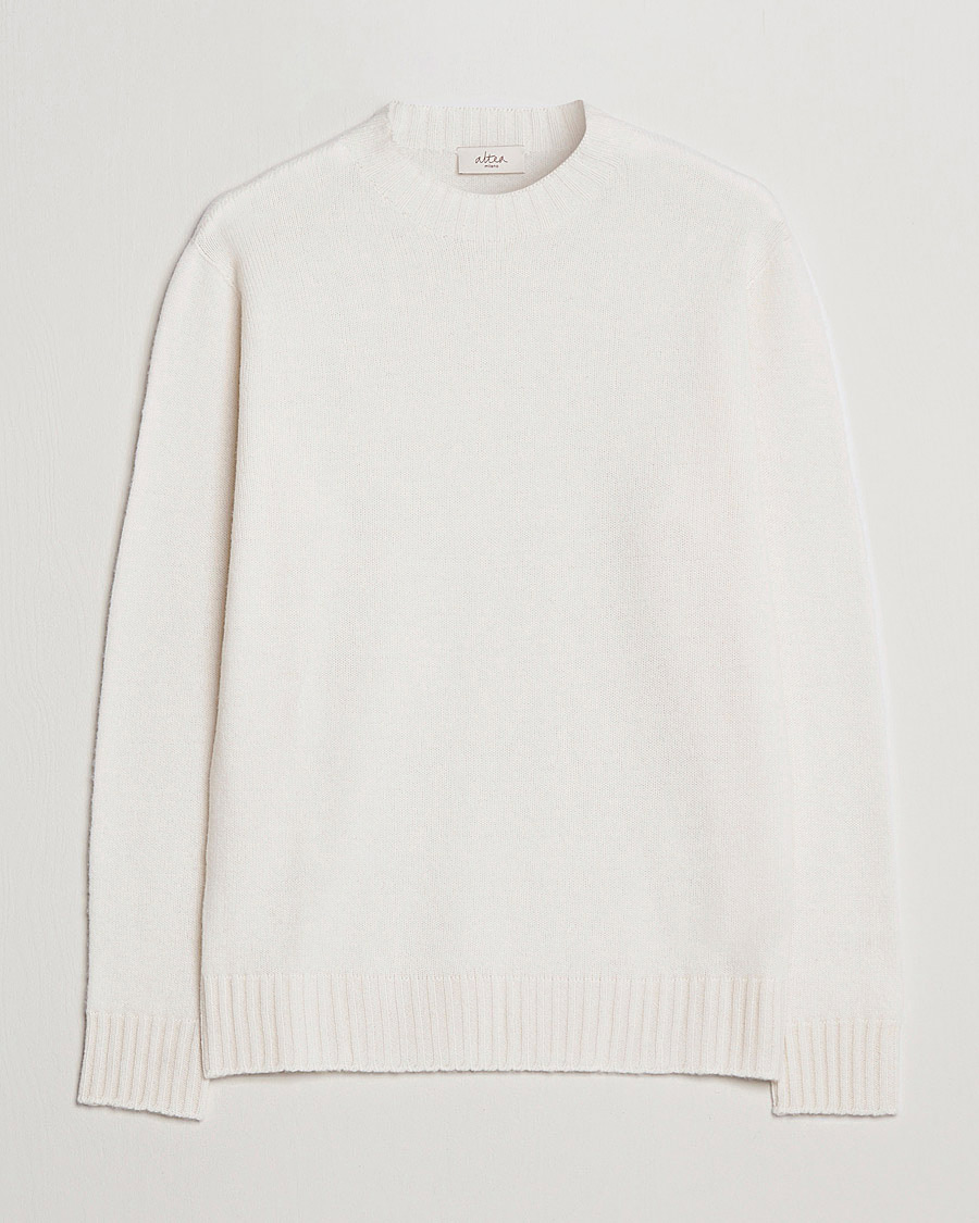 Herren | Pullover | Altea | Wool/Cashmere Crew Neck Sweater Latte