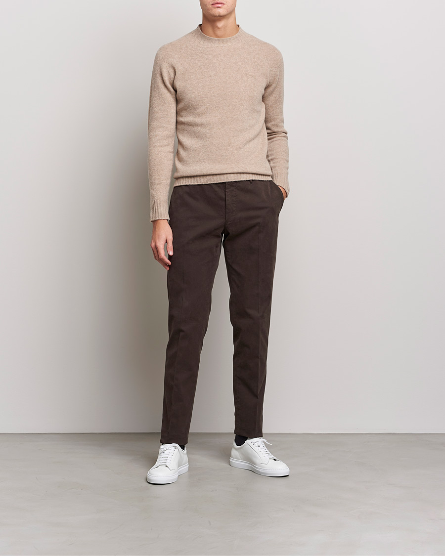 Herren | Pullover | Altea | Wool/Cashmere Crew Neck Sweater Beige