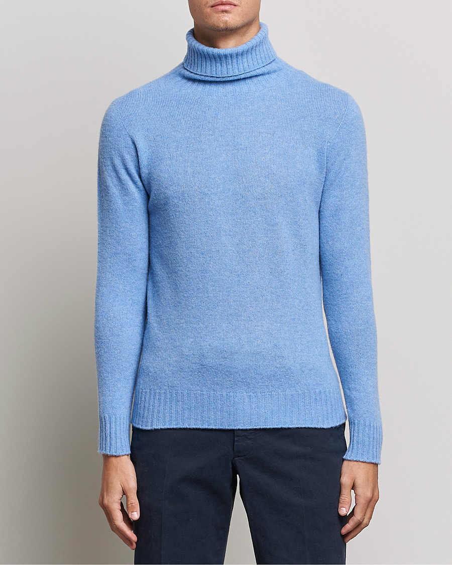 Herren | Pullover | Altea | Wool/Cashmere Turtleneck Sweater Light Blue