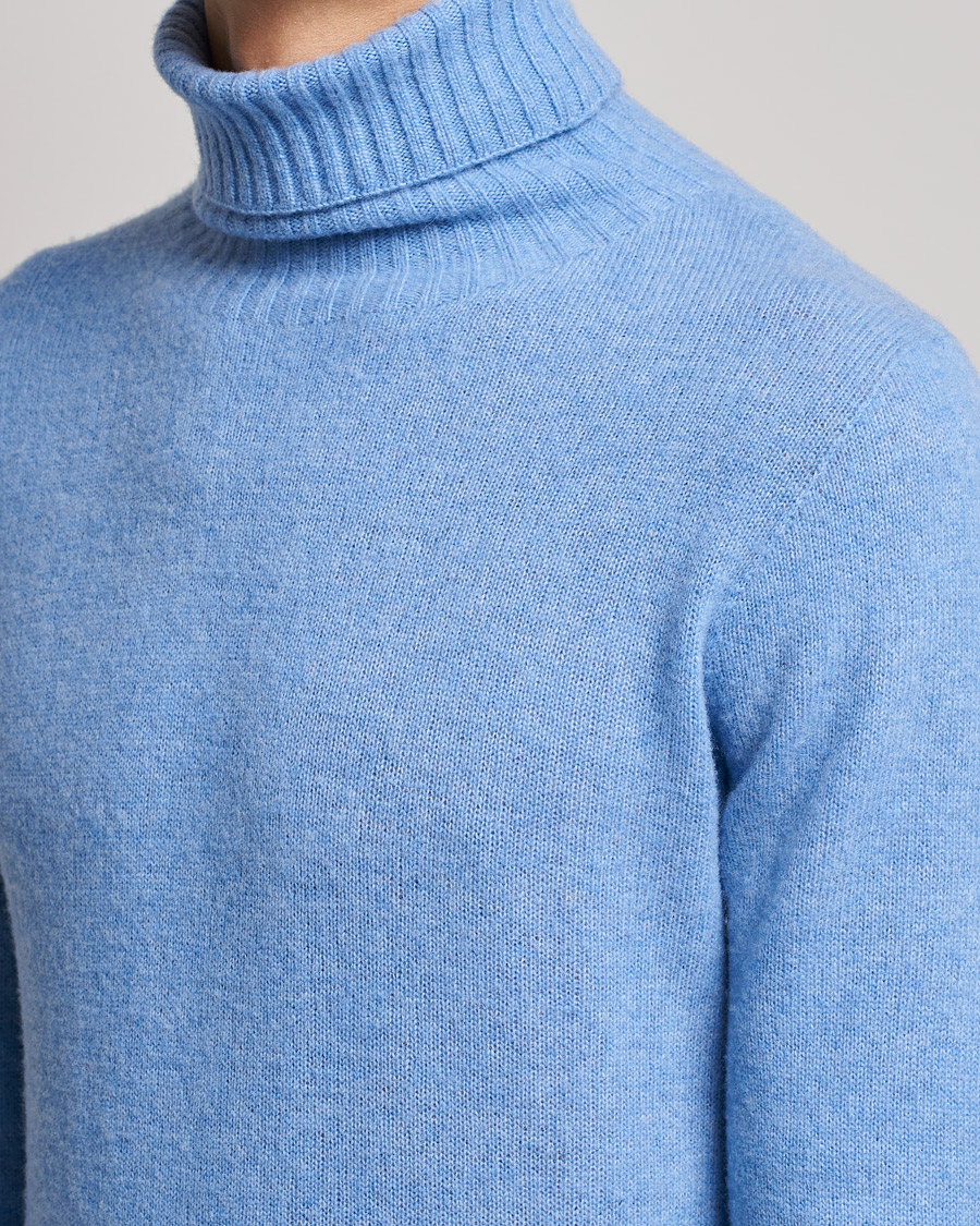 Herren | Pullover | Altea | Wool/Cashmere Turtleneck Sweater Light Blue