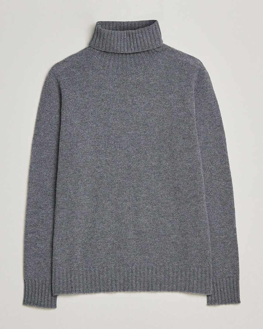 Herren | Pullover | Altea | Wool/Cashmere Turtleneck Sweater Heather Grey