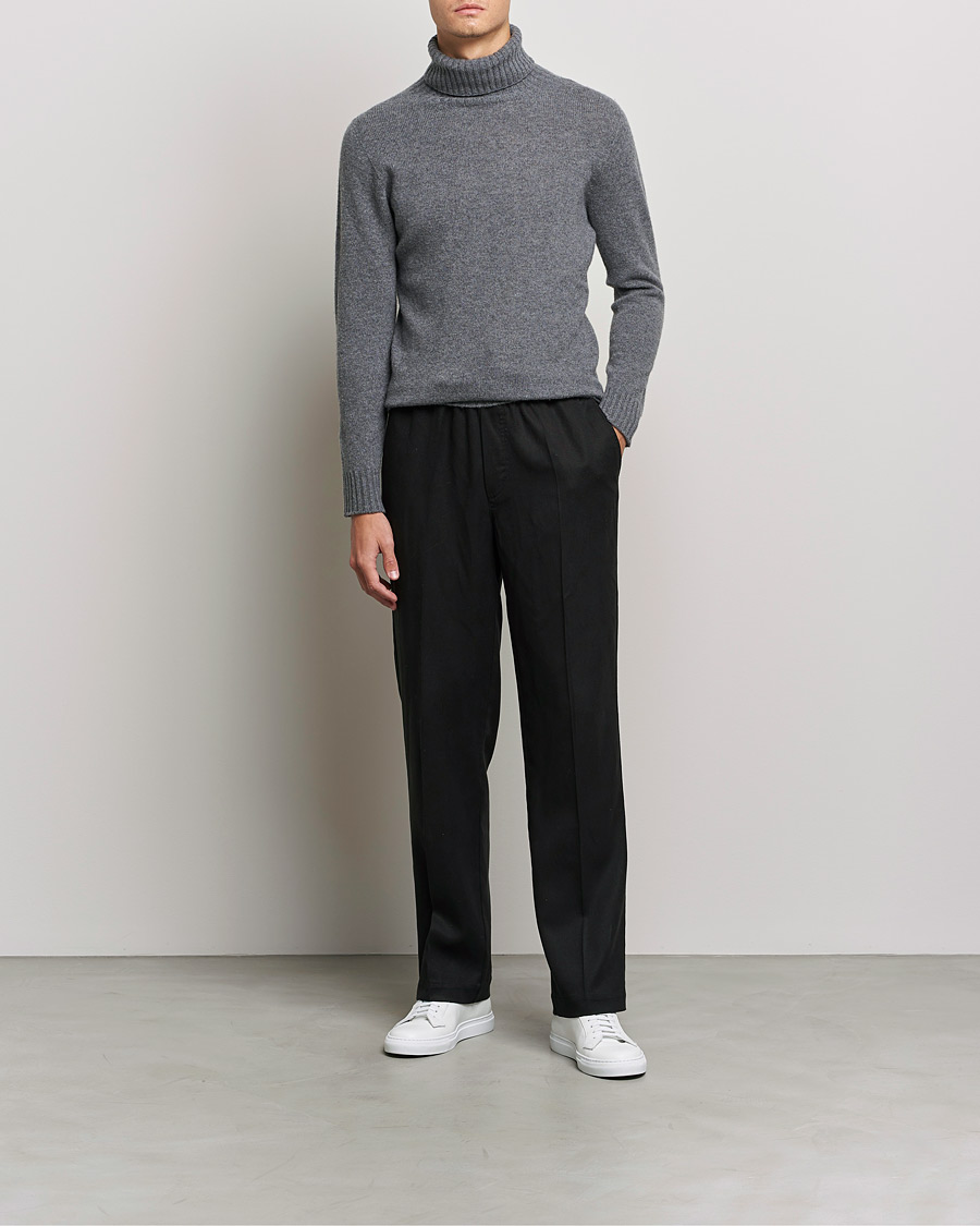 Herren | Pullover | Altea | Wool/Cashmere Turtleneck Sweater Heather Grey