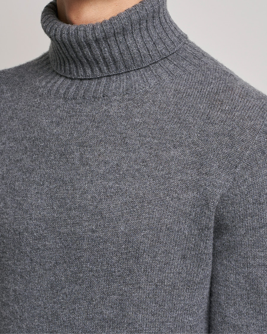 Herren | Pullover | Altea | Wool/Cashmere Turtleneck Sweater Heather Grey