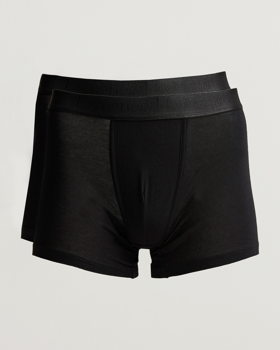 Herren | Unterwäsche | Zegna | Cotton Stretch Boxer Bi-Pack Black