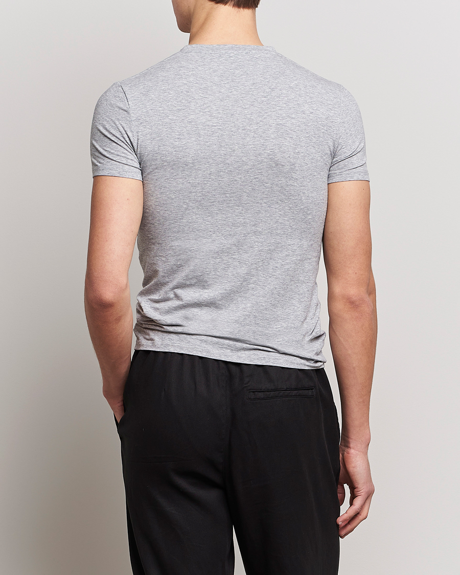 Herren | T-Shirts | Zegna | Cotton Stretch Crew Neck T-Shirt Grey Heather