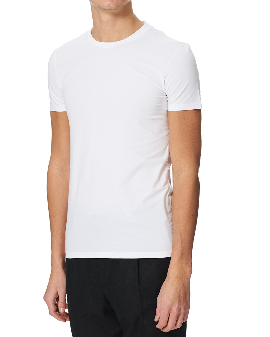 Herren | T-Shirts | Zegna | Cotton Stretch Crew Neck T-Shirt White