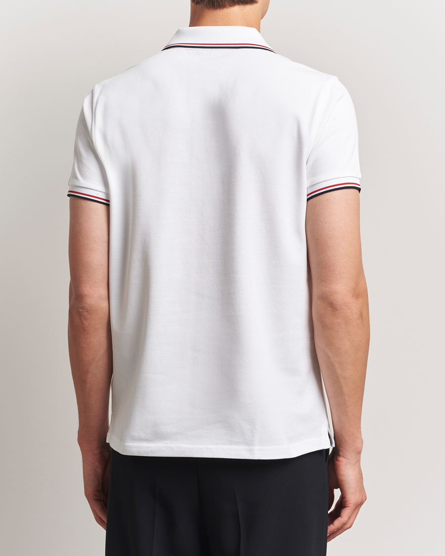Herren | Poloshirts | Moncler | Contrast Rib Polo White